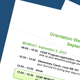 Preliminary Programme of Orientation Week Spring 2020